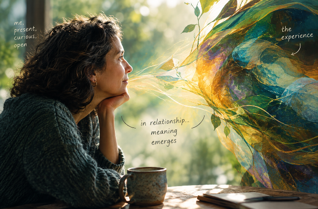Being in Relationship with Experience Changes How Meaning Gets Made